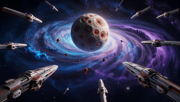 Quiet Space RPGs collection: Epic space battle above a dying star with fleets of starships and cosmic nebulas